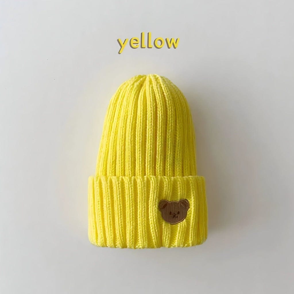 ONEAKIDS Baby & Toddler Outfits YELLOW / ONE SIZE- 1-5YEARS Winter Wool Embroidered Unisex Beanie / Hat