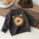 ONEAKIDS Baby & Toddler Tops 0-3M / GRAY Unisex Lion Knit Cotton Sweater