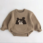 ONEAKIDS Baby & Toddler Tops 12-18M / GRAY Unisex Animal Sweaters