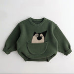 ONEAKIDS Baby & Toddler Tops 12-18M / GREEN Unisex Animal Sweaters