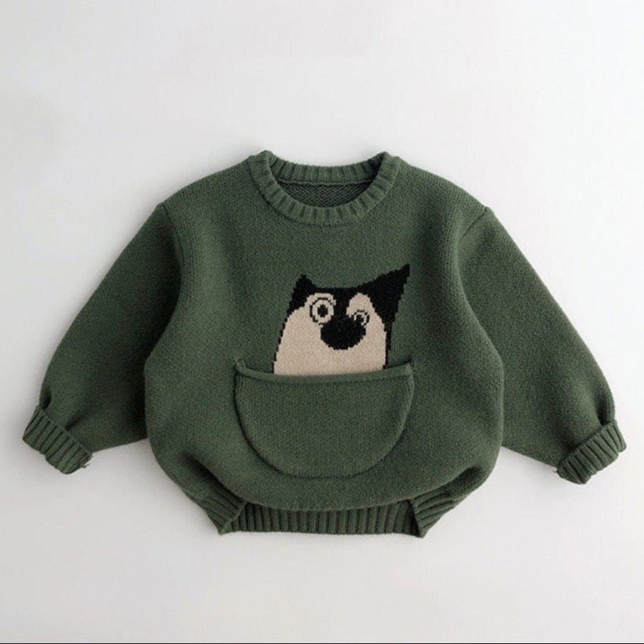 ONEAKIDS Baby & Toddler Tops 12-18M / GREEN Unisex Animal Sweaters
