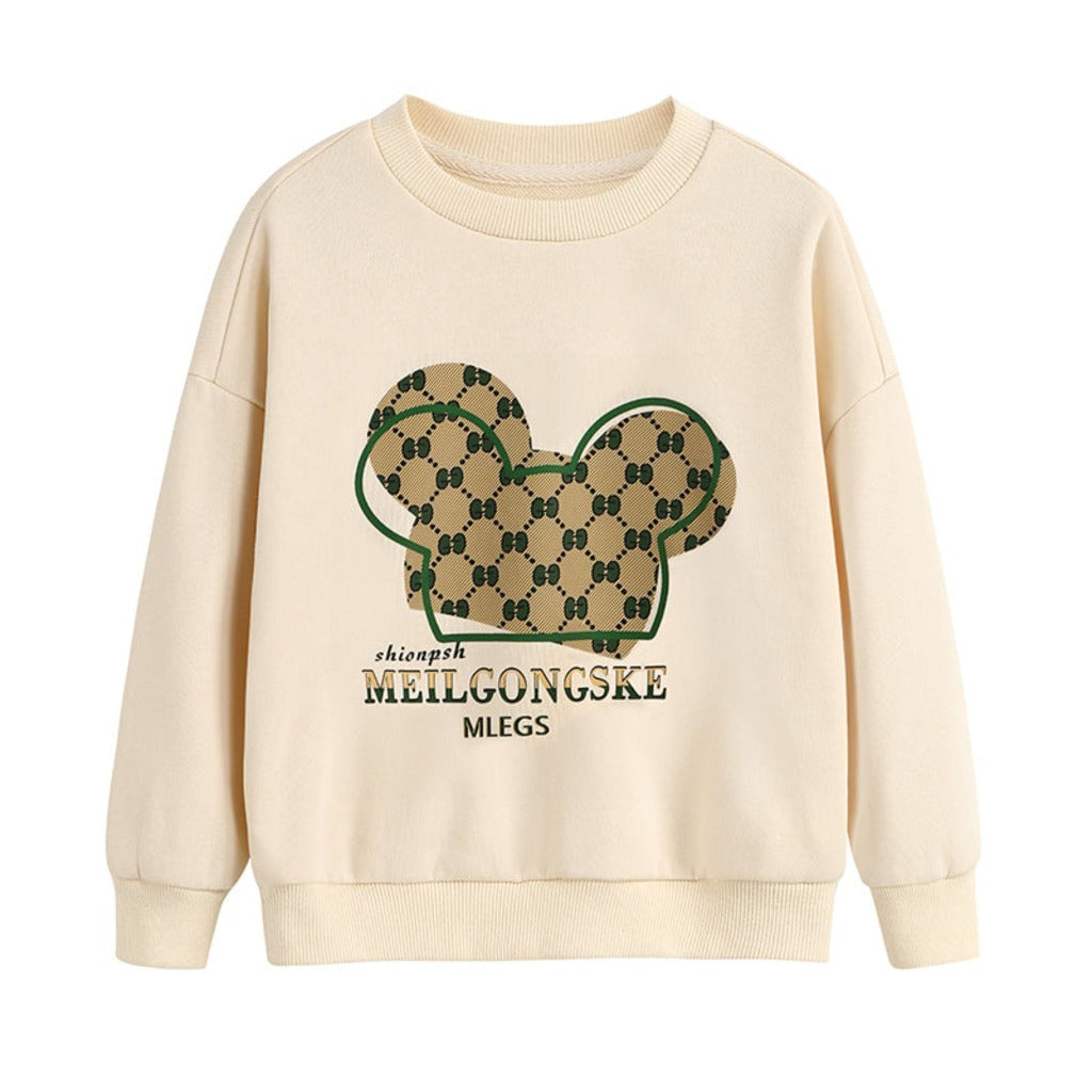 ONEAKIDS Baby & Toddler Tops 2T / MICKEY Unisex Iconic Beige Sweatshirt