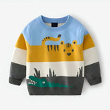 ONEAKIDS Baby & Toddler Tops BLUE / 2T Animal Knit Boys' Sweater