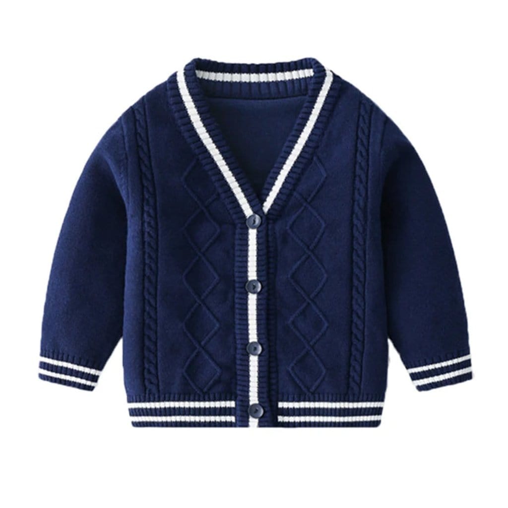 ONEAKIDS Baby & Toddler tops BLUE / 2T Sailor Boys' Knit Cardigan