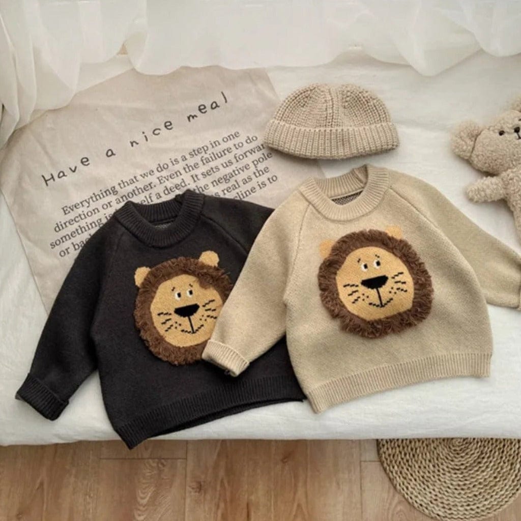 ONEAKIDS Baby & Toddler Tops Unisex Lion Knit Cotton Sweater