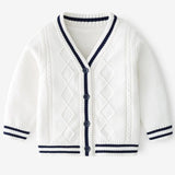 ONEAKIDS Baby & Toddler tops WHITE / 2T Sailor Boys' Knit Cardigan