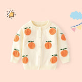 Orange Kids' Cardigan in Cream Color