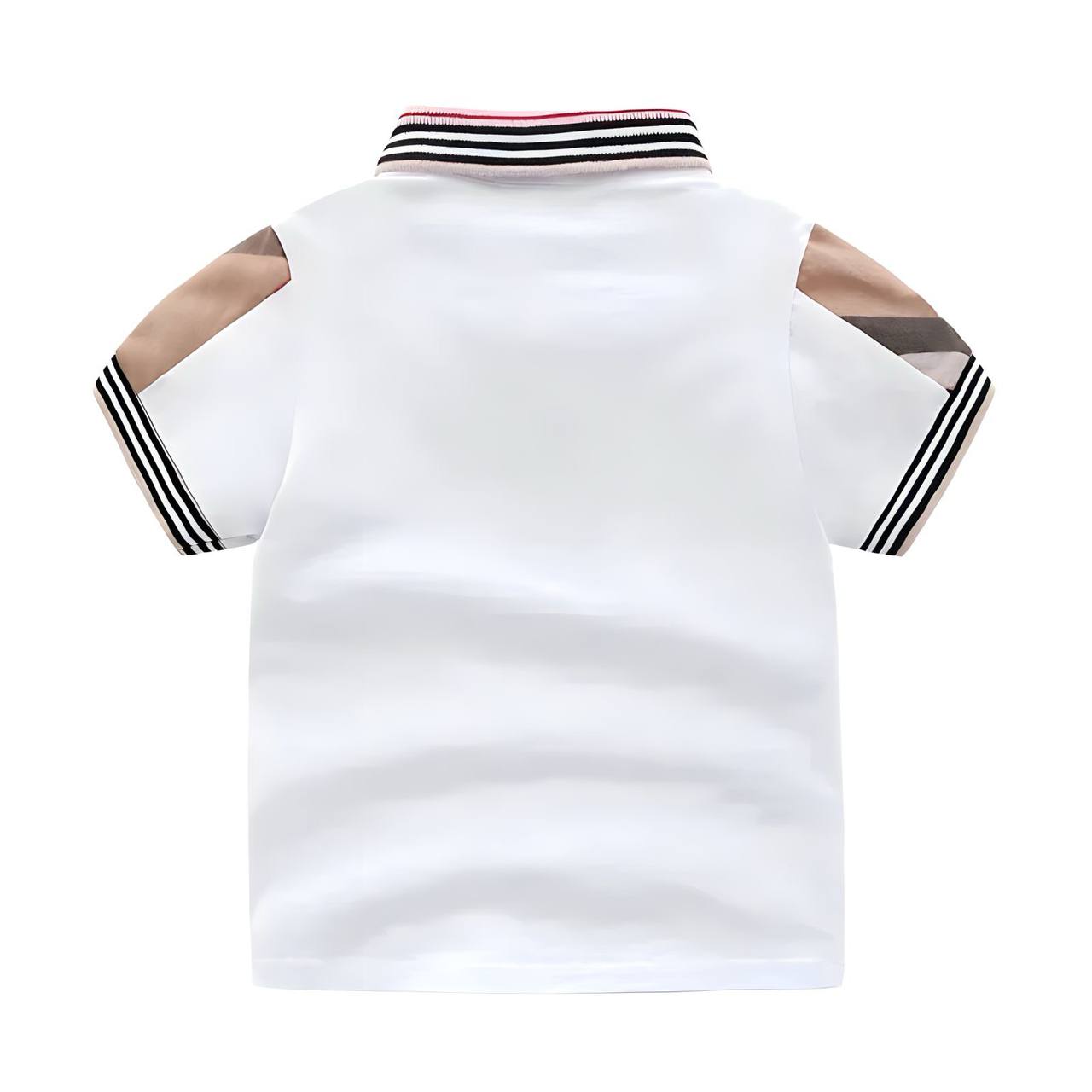 Boys' Summer White Polo T-Shirt