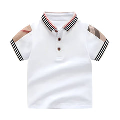 Boys' Summer White Polo T-Shirt