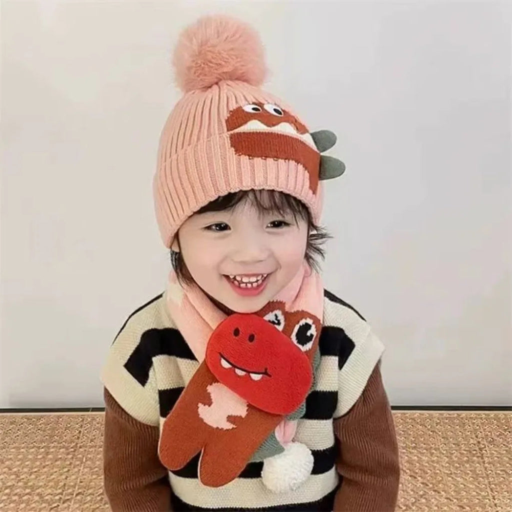 Pom-Pom Winter Unisex Beanie & Neck Warmer