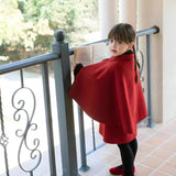 Red Little Girls' Holiday Dress & Poncho Set