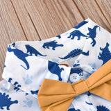 Little Gentleman Dinosaur Suspender Set