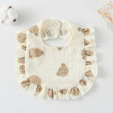 Boho Muslin Bibs for Baby Girls