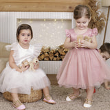 FLOWER GIRL Dress With a Fluttery Tulle Skirt