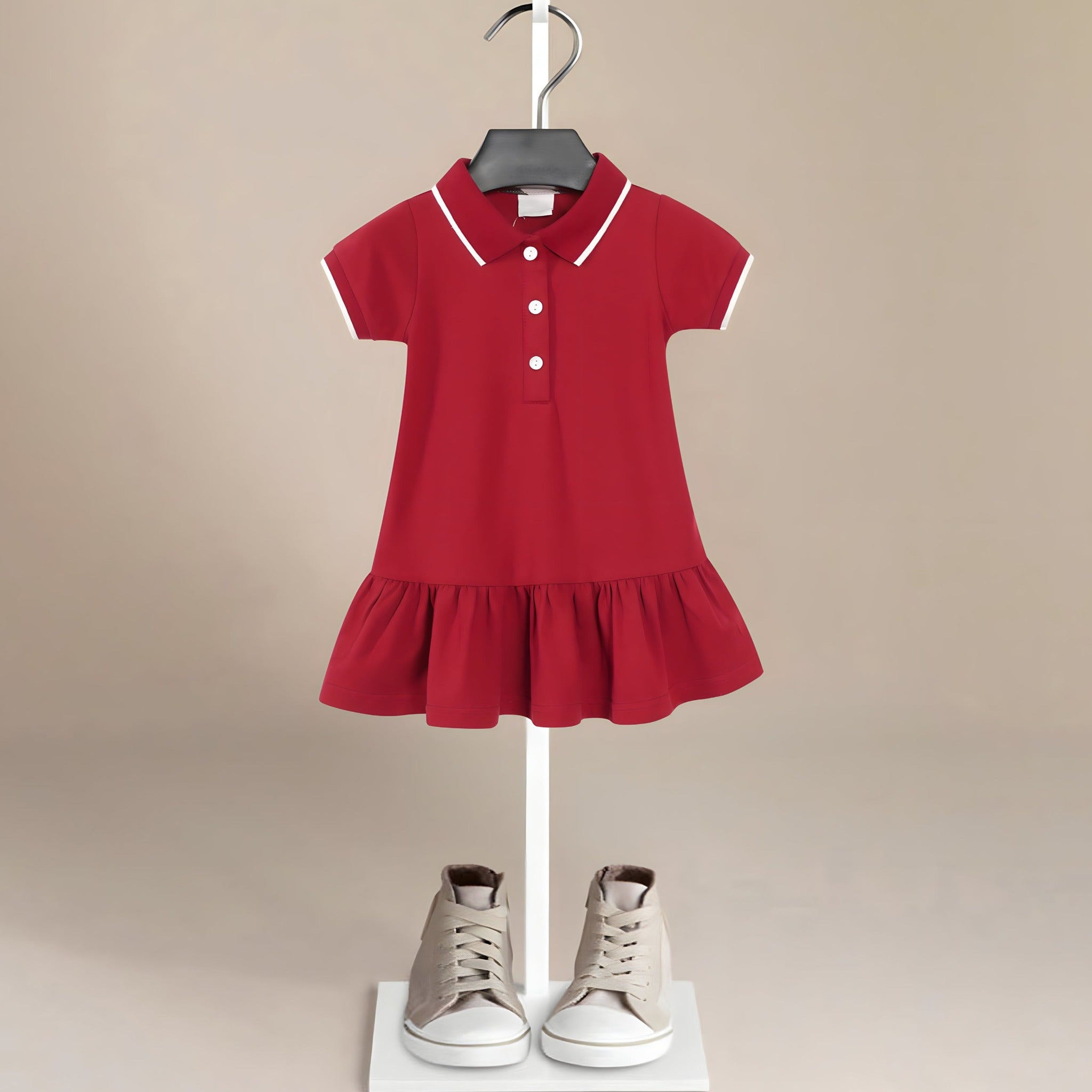 Two Colors Polo Dress - ONEAKIDS