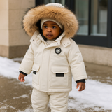 Unisex Winter 2-Piece Ski Snowsuit Puffer Jacket and Pants Set