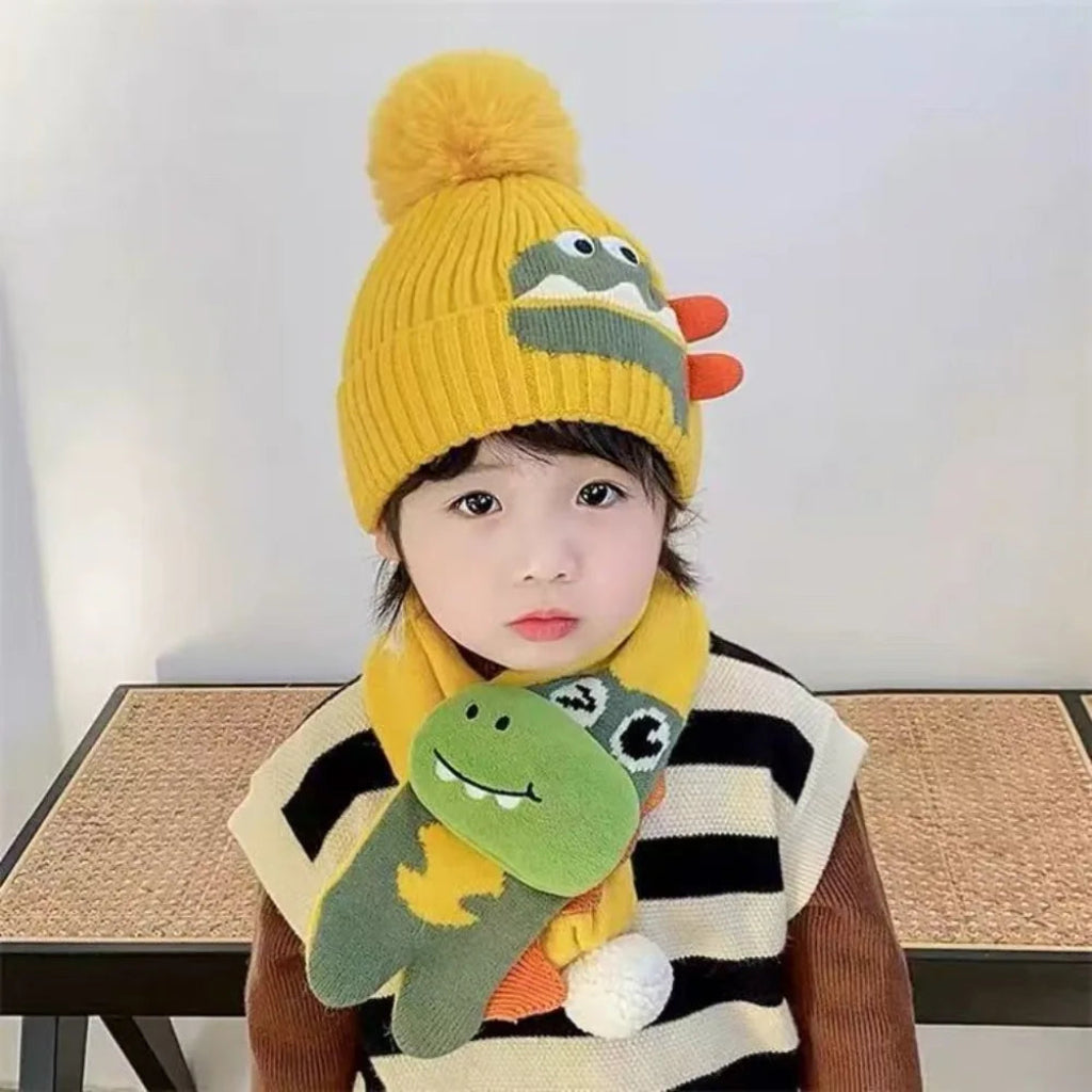 Pom-Pom Winter Unisex Beanie & Neck Warmer