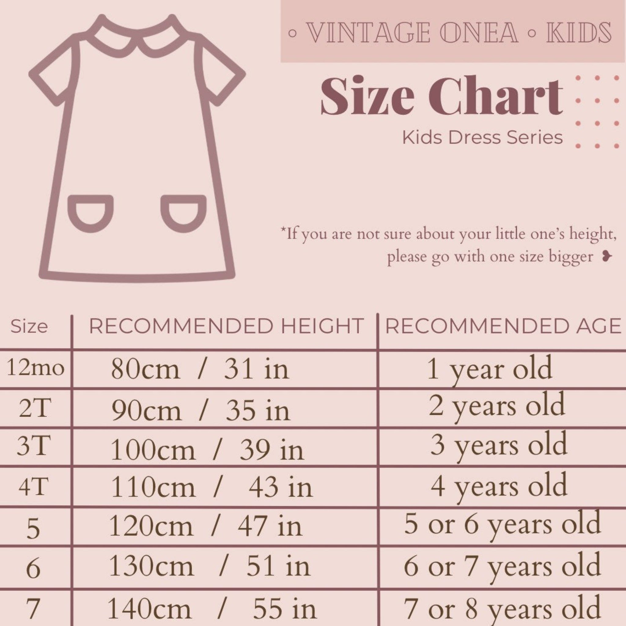 1 year shop old dress size