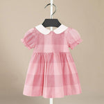 Toddler Girl Dresses, Pink Plaid Cute Dress for Kids