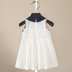 Girls / Toddlers Dress  White Summer Dress with Bow