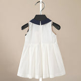 Girls / Toddlers Dress  White Summer Dress with Bow