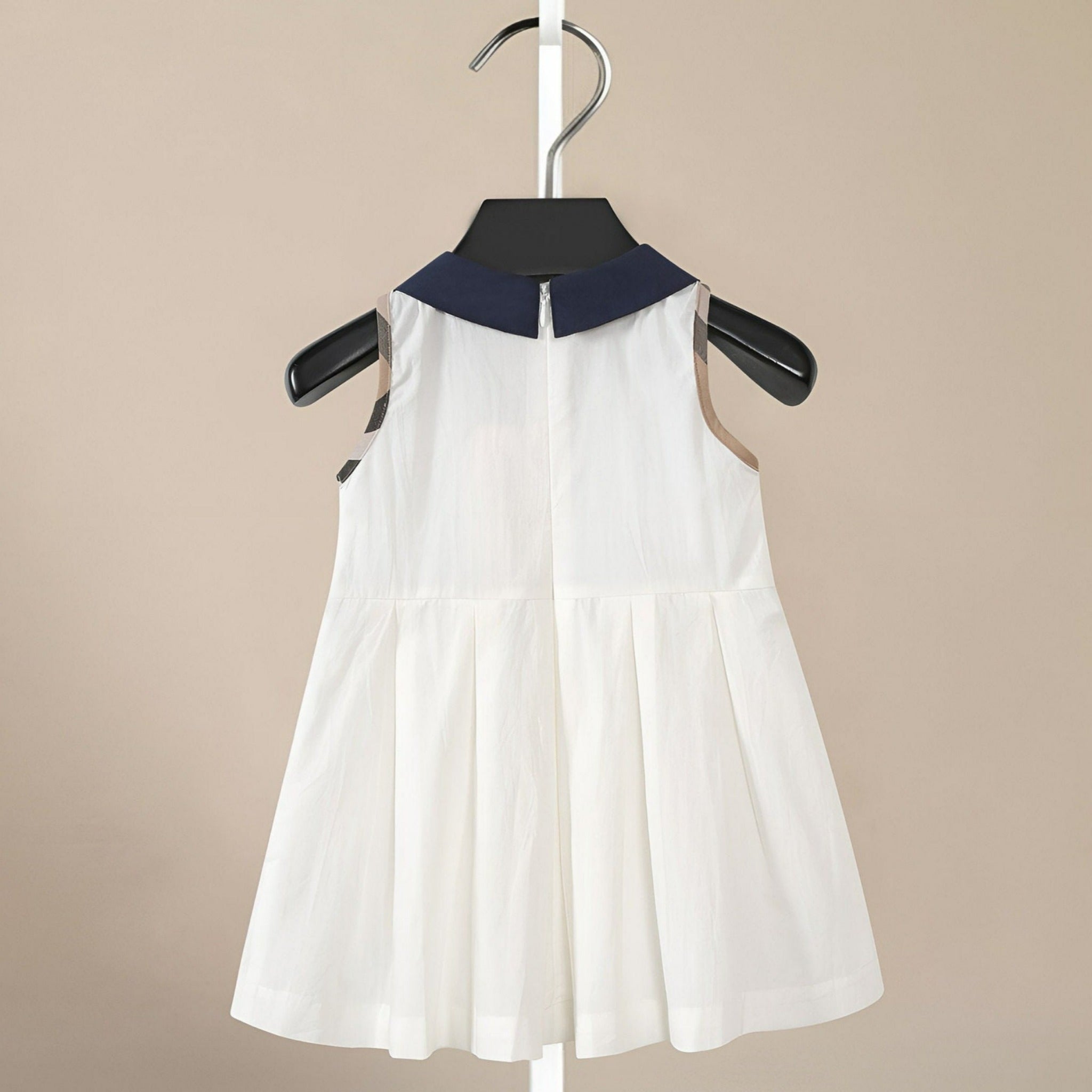 Girls / Toddlers Dress  White Summer Dress with Bow