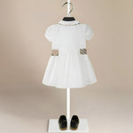 Girls Dinner Dress, Girls White Dress, Toddler Gift, Toddler cute White Dress, Baby White Dress, Christening Dress, Organic Cotton
