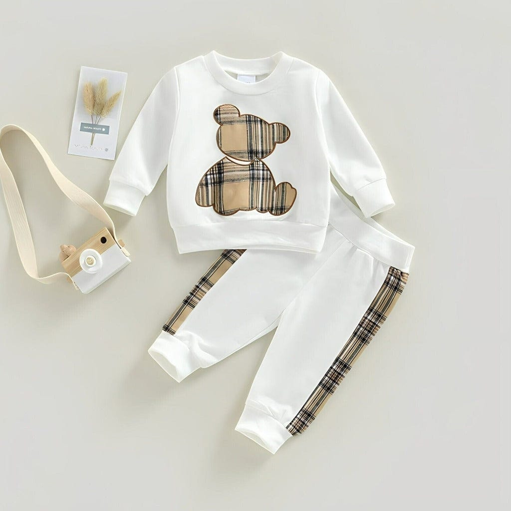 ONEAKIDS Baby & Toddler Outfits 0-3M / WHITE Baby Bear Unisex Set